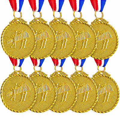 Medalha VOLEI Ouro AX 50mm - Y224D /432 - PACK COM 10