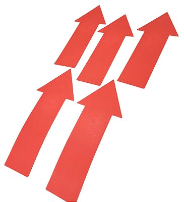 Seta Sinalizadora AX Emborrachada Reta 37cm (KIT) 665 - PACK COM 5 LARANJA