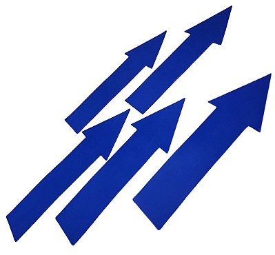 Seta Sinalizadora AX Emborrachada Reta 37cm (KIT) 665 - PACK COM 5 AZUL