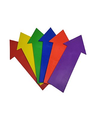 Seta Sinalizadora AX Emborrachada Reta 37cm (KIT) 665 - PACK COM 6 Cores Sortidas