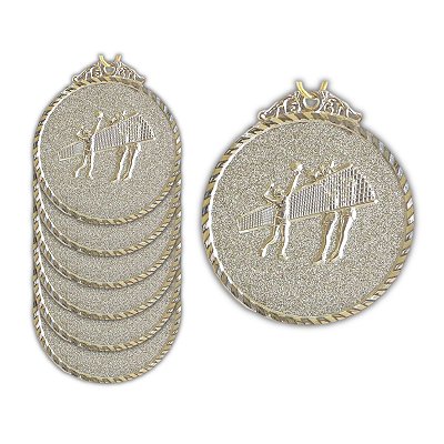 Medalha VOLEI Prata AX 50mm   - Y224P / 432 - PACK COM 10
