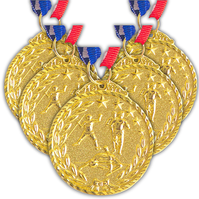 Medalha ATLETISMO 3 Ouro AX 50mm - Y225D - PACK COM 10