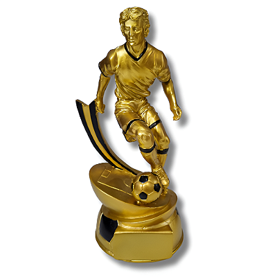 Trofeu Escultura AX Artilheiro Bola no Pé 29,5cm Maciço G 573 - EXCLUSIVIDADE