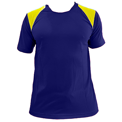 Jogo de Camisa AX Esportes Royal com Amarelo - 10+1 Numeradas