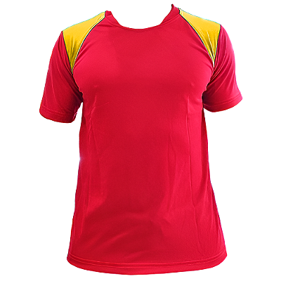 Jogo de Camisa AX Esportes Vermelho com Amarelo - 10+1 Numeradas
