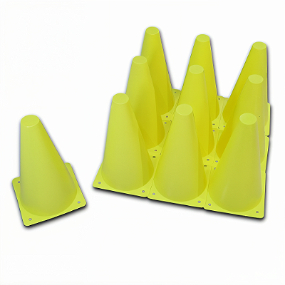 Cone 24cm AMARELO Plástico 588 AX - PACK COM 10 - Amarelo