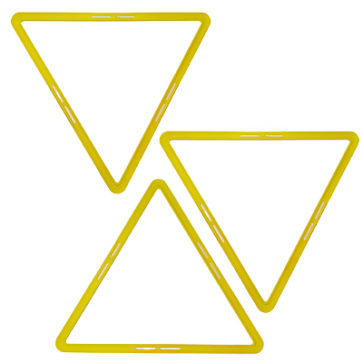 Triangulo AX Agilidade Para Treino 48cm - 667 - PACK COM 3 - Amarelo