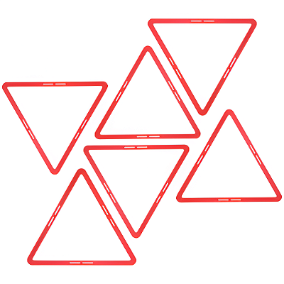 Triangulo AX Agilidade Para Treino 48cm - 667 - PACK COM 6 - Vermelho