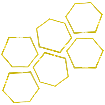 Hexagono AX Agilidade de Treino Para Treino 60cm 669 - PACK COM  6  - Amarelo
