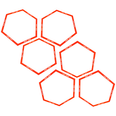 Hexagono AX Agilidade Para Treino 50cm 668 Laranja - PACK COM 6