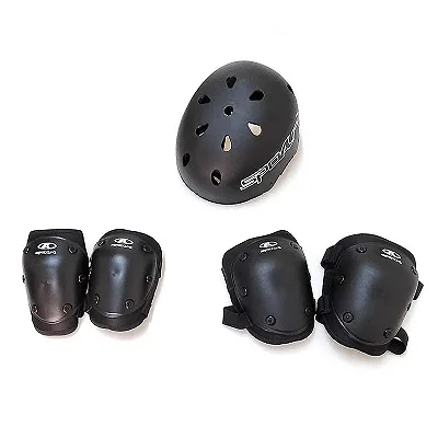 Kit Proteção Skate/Patins com Joelheira-Cotoveleira-Capacete INFANTIL - (7 a 14 anos) 03245
