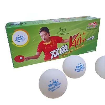 Bola Tênis de Mesa 2 Estrelas V40+ com 10 pçs Double Fish ITTF - 713