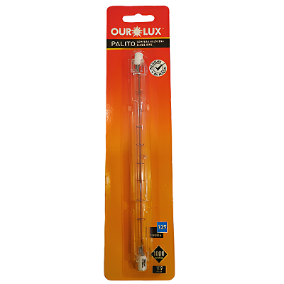 LÂMPADA HALÓGENA PALITO 1000W 2800K R7S 127V OUROLUX - 189x11mm