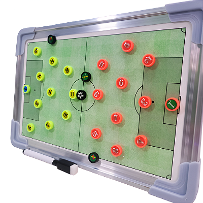 Prancheta Tática Futebol P Dupla Face com Caneta e Botões Peq. AX - 777