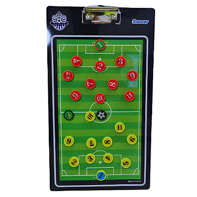 Prancheta Tática Futebol Soccer com Sacola, Caneta, Apagador e Botões AX - 772