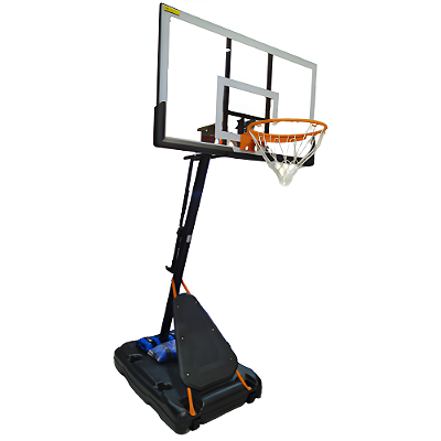 Tabela Basquete Profissional Regulável Acrílica, Base com Rodas,  Aro com Mola e Rede AX - 732