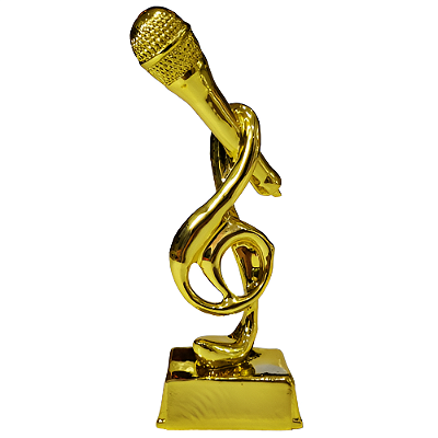 Troféu Karaoke 20cm Resina Maciça - 848