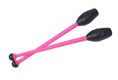 Maça Bastão Ginastica Rítmica Adaptável AX PVC Tam. 45cm 591 - PACK COM 2 PEÇAS - ROSA
