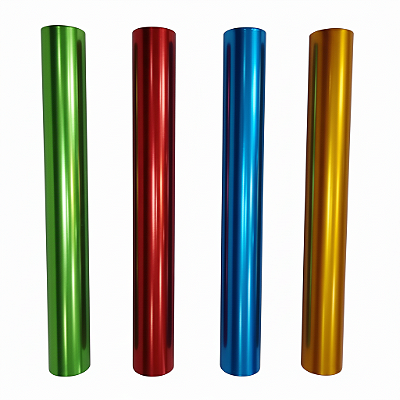 Bastão de Revezamento AX 30cm Alumínio Atletismo 594 - PACK COM 4 CORES (Celeste, Dourado, Verde, Vermelho)