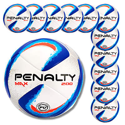 Bola Futsal Penalty MAX 200 Termotec UF XXIV - BC-AZ-VM - PACK COM 12 PEÇAS