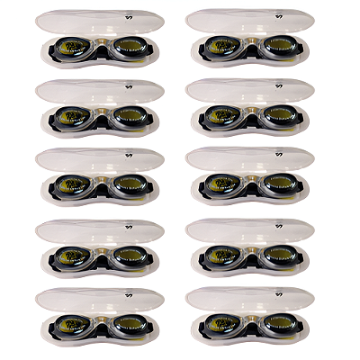 Óculos AX Natação Competição Infantil Preto Silicone PROMO - 865 - PACK COM 10
