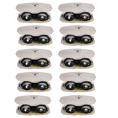 Óculos AX Natação Silicone Advanced Infantil Preto c/ Estojo PROMO - 866 - PACK COM 10