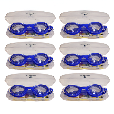 Óculos AX Natação Silicone Advanced Infantil Azul c/ Estojo PROMO - 866 - PACK COM 6