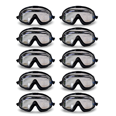 Óculos Natação Infantil Máscara Panorâmica AX Preto Silicone c/ Estojo PROMO - 867 - PACK COM 10