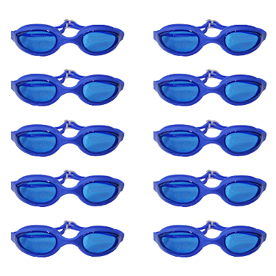 Óculos AX Natação Silicone Advanced Azul Adulto c/ Estojo PROMO - 868 - PACK COM 10