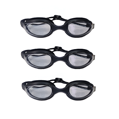 Óculos AX Natação Silicone Advanced Preto Adulto c/ Estojo PROMO - 868 - PACK COM 3