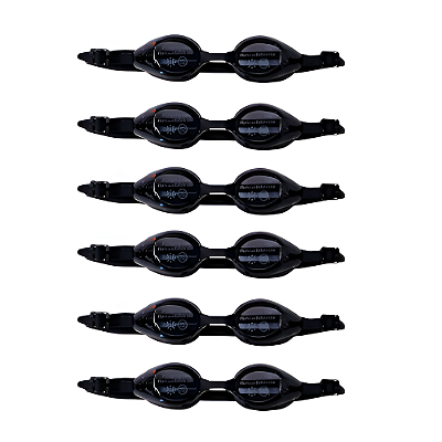 Óculos Natação Adulto AX Silicone Preto com Estojo PROMO - 869 - PACK COM 6