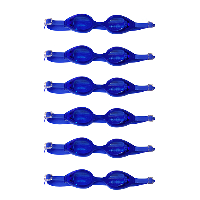 Óculos Natação Adulto AX Silicone Azul com Estojo PROMO - 869 - PACK COM 6