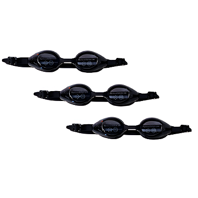Óculos Natação Adulto AX Silicone Preto com Estojo PROMO - 869 - PACK COM 3