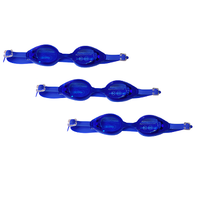 Óculos Natação Adulto AX Silicone Azul com Estojo PROMO - 869 - PACK COM 3