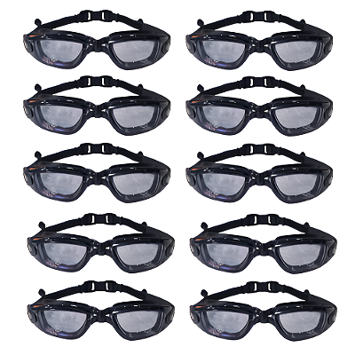Óculos Natação Adulto AX Silicone PRO Preto com Estojo PROMO - 870 - PACK COM 10