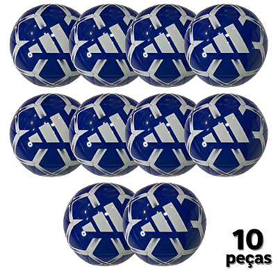 Bola Futebol Campo ADIDAS STARLANCER - AZUL/BRANCA - PACK COM 10 PÇS