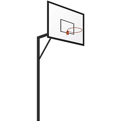 Estrutura de Basquete Oficial Pé Direito com Avanço 1,30m e Tabela 1.80x1.05 Lam. Naval - Pç