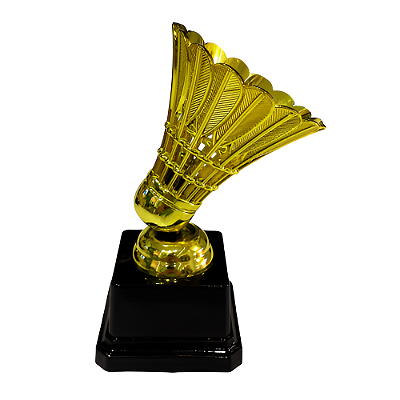 Troféu de Badminton 3º Lugar 14cm Base Quadrada AX - Y258