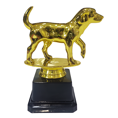 Troféu de Cachorro Cão Pet 2º Lugar 14cm Base Quadrada AX - 829