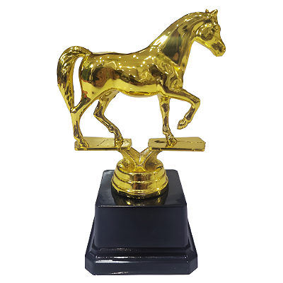 Troféu de Cavalo Equitação Hipismo Montaria 2º Lugar 14,5cm Base Quadrada AX - 830