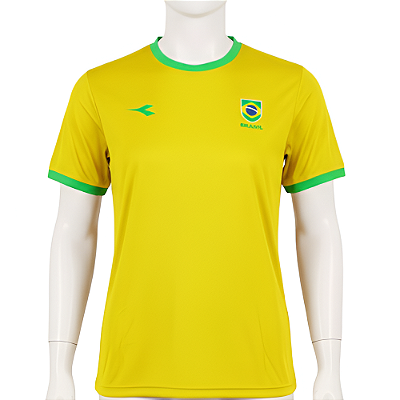 CAMISA DIADORA BRASIL FEMININA AMARELA - PROMO