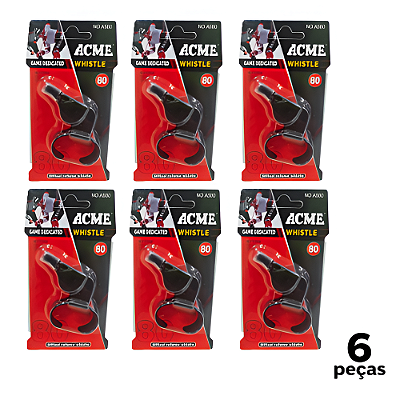 Apito 80 Dedal Preto AX Acme Whistle A580 - 746 - PACK COM 6