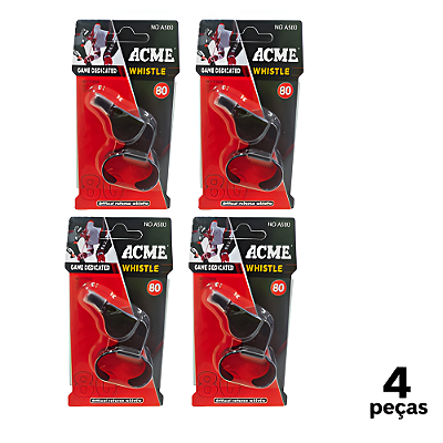 Apito 80 Dedal Preto AX Acme Whistle A580 - 746 - PACK COM 4
