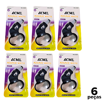 Apito Dedal Preto ACME AX Oficial A560 - 750 - PACK COM 6