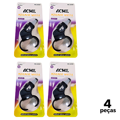 Apito Dedal Preto ACME AX Oficial A560 - 750 - PACK COM 4
