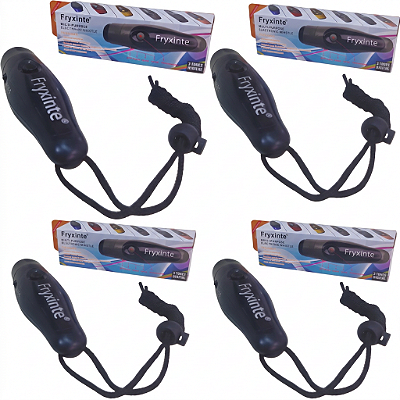Apito Eletrônico Preto 3 Tom de Som a Bateria - 742 - PACK COM 4