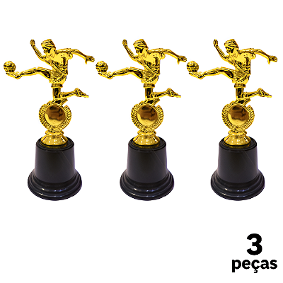 Troféu de ARTILHEIRO 17cm BASE REDONDA AX - YWA 473 / 253 - PACK COM 3