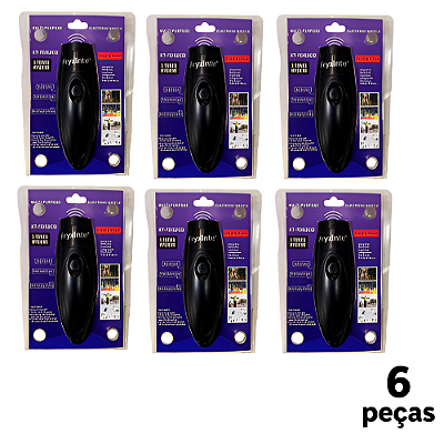 Apito Eletrônico Preto 3 Tom de Som e Cabo Carregador AX - 743 - PACK COM 6