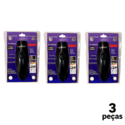 Apito Eletrônico Preto 3 Tom de Som e Cabo Carregador AX - 743 - PACK COM 3