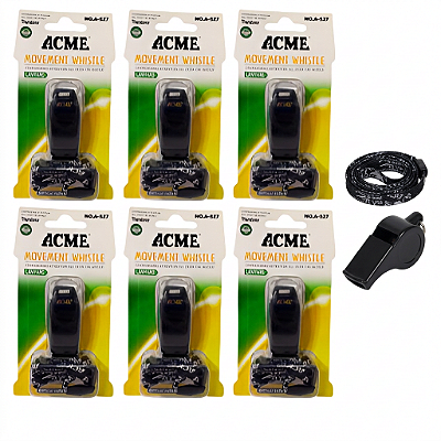 Apito Longo 3D com Cordão 115DB ACM A-527 AX - 747 - PACK COM 6